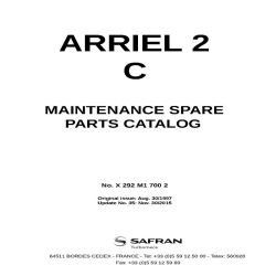 Arriel 2 C Maintenance Spare Parts Catalog Manual X292M17002