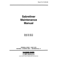 North American Sabreliner Model NA 265-70, Model NA 265-80 Maintenance Manual NA-69-420