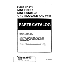 Twin Commander Parts Catalog Models 690S, 690C (Eight Forty) 898 (Nine Eighty) 690D (Nine Hundred) 695A (One Thousand) PN M690003