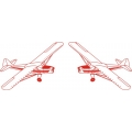Auster Airplane Aircraft Emblem Decal/Sticker 7.5''w x 5.75''h!