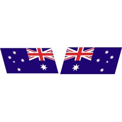 Australia's Flag Slanted Decal Vinyl/Sticker 8" wide! Left & Right 