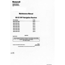Bendix King KN-53 Navigation Receiver Maintenance Manual 066-01067