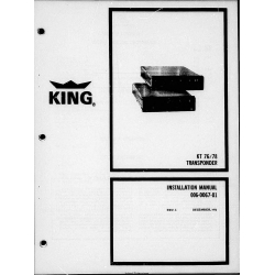 King KT-76-78 Installation, Maintenance Manual Combined 006-0067-01