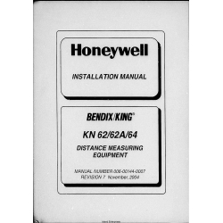 Bendix King KN-62-A-63-64 DME Parts list, Installation, Maintenance Manual Combined