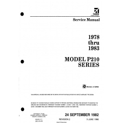 Cessna Model P210 Series (1978 thru 1983) Service Manual  D2058-2-13 With Temporary Revision D2058-2TR13