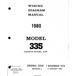 Cessna Model 335 Wiring Diagram Manual 1980 D2523-3-13