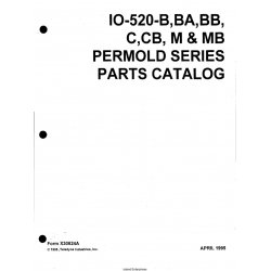 Continental Model IO-520-B-BA-BB-C-CB-M & MB Permold Series Parts Catalog X30624A