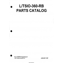 Continental Model L-TSIO-360-RB Parts Catalog X30597A v97