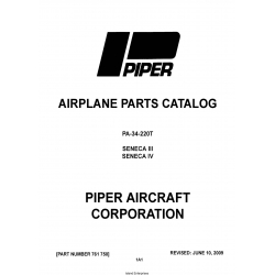Piper PA-34-220T Seneca III-IV Parts Catalog 761-750_v2009