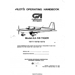 Gulfstream Model AA-5B Tiger Pilot's Operating Handbook 1977/1978/1979