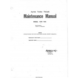 Ayres Turbo Thrush Model S2R-T65 Maintenance Manual