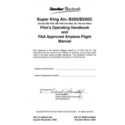 Beechcraft Super King Air B200/B200CPilot's Operating Handbook and Flight Manual 101-590010-425A5
