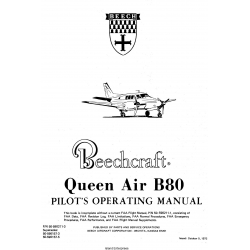 Beechcraft Queen Air B80 Pilot's Operating Manual  50-590211-3