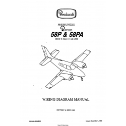 Beechcraft Pressurized Baron 58P & 58PA (Serials TJ-436, TJ-444 AND AFTER) Wiring Diagram Manual 102-590000-59