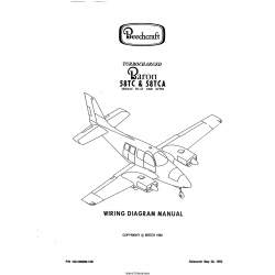 Beechcraft Turbocharged Baron 58TC & 58TCA (Serials TK-57 AND AFTER) Wiring Diagram Manual 102-590000-13B