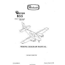 Beechcraft Baron B55 (Serials TC-1913, TC-1936 AND AFTER) Wiring Diagram Manual 96-590011-15C