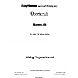 Beechcraft Baron 58 (Serials TH-1389, TH-1396 and After) Wiring Diagram Manual 96-590011-29B3