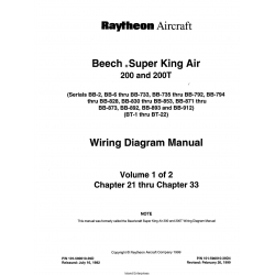 Beechcraft Super King Air 200 and 200T wiring Diagram Manual 101-590010-39D4