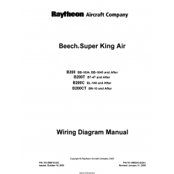 Beechcraft Super King Air B200-B200T-B200C-B200CT  Wiring Diagram Manual 101-590010-433A1