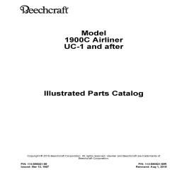 Beechcraft Model 1900C Airliner UC-1 and after Illustrated Parts Catalog 114-590021-59R