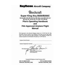 Beechcraft Super King Air B200/B200C Pilot's Operating Handbook and  Airplane Flight Manual 101-590010-307C6