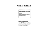 Becker COMM 2000 VHF Communications Equipment Installation and Operation DV240-03