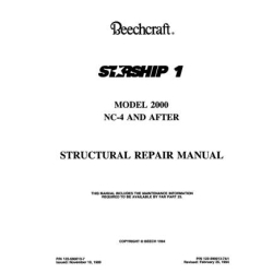 Beechcraft Starship 1 2000 Structural Repair Manual