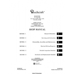 Beechcraft Musketer 19 - A24R, Sport, Sundowner, Sierra A24R, Sierra 200 - C24R Shop Manual 169-590015F6