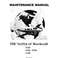 Beechcraft Super 18 E18S, E18S-9700, G18S Maintenance Manual