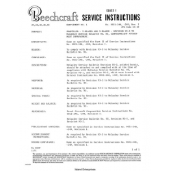 Beechcraft Service Instructions Various Models