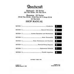 Beechcraft Debonair/Bonanza 33 Series Shop Manual  (33-590011-1C/33-590011-1C17)
