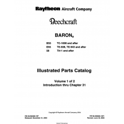 Beechcraft Baron B55-E55-58 Illustrated Parts Catalog 58-590000-19F1