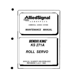 Bendix King KS 271A Roll Servo Maintenance Manual 006-05289-0002