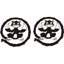 Cat Decal,Sticker 6''round diameter!