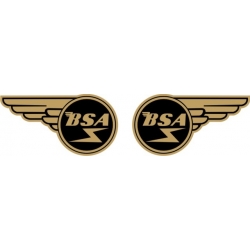 BSA Motorcycle Tank Decals 3.75" high by 7" wide!