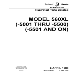 Cessna Model 560XL -5001 THRU -5500, -5501 AND ON Illustrated Parts Catalog 56XPC42