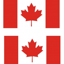 Canada Flag Decal/Vinyl Sticker 4.5" wide by 3" high! 