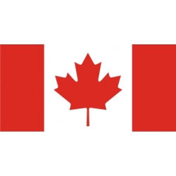 Canada Flag Decal 8" wide by 3.99" high! 