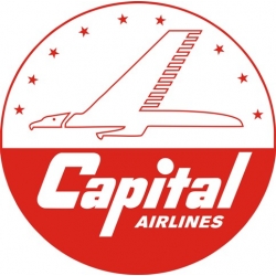 Capital Airlines Aircraft Decal/Logo 10''diameter!