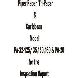 Piper Pacer, Tri-Pacer & Carribean PA-22-125,135,150,160 & PA-20 Inspection Report 230-201