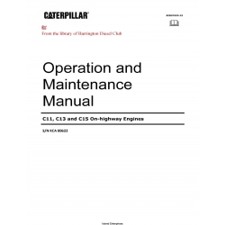 Caterpillar C11,C13 and CI5 On-highway Engines S/N KCA 00622 Operation and Maintenance Manual SEBU7695-15