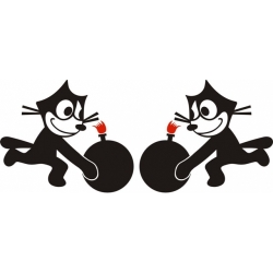 Cat Decal,Sticker 7''wide x 5.75''high!