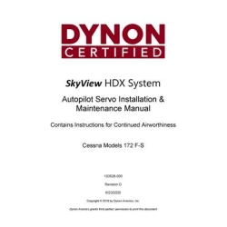 Dynon SkyView HDX System Autopilot Servo Installation & Maintenance Manual 103526-000