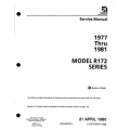Cessna R172 Series 1977 thru 1981 Service Manual D2027-1-13 With Temporary Revision D2027-1TR8