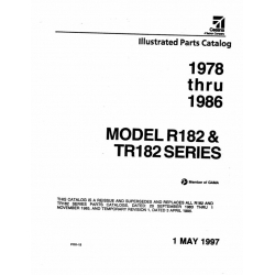 Cessna R182 & TR182 Series Parts Catalog (1978 thru 1986) P701-12