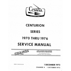 Cessna 210 Centurion Series Service Manual 1970 thru 1976 P/N D2004-13 With Temporary Revision D2004-5TR14