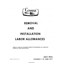 Cessna Removal and Installation Labor Allowances D5433-2-13