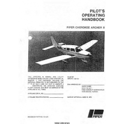 Piper Cherokee Archer II PA-28-181 Pilot's Operating Handbook Part ...