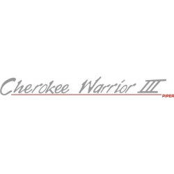 Piper Cherokee Warrior III Decal/Sticker 1.47" high by 12" wide!