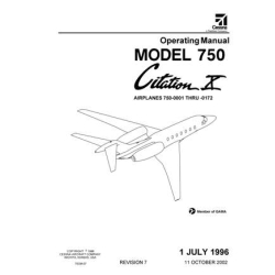 Cessna Citation X Model 750 Operating Manual 75OM-07